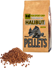 Pellets 4mm HALIBUT (protein) 1кг, Коричневый