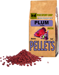 Pellets 4mm Слива (protein) 1кг, Червоний